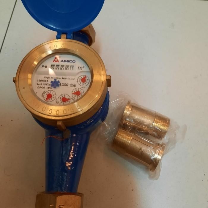 Meteran Air Amico Drat 1"(Inch) Water Meter / Flow Meter Amico
