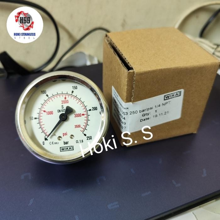 Pressure Gauge Payung Wika 21/2" Inch ( 250 Bar )