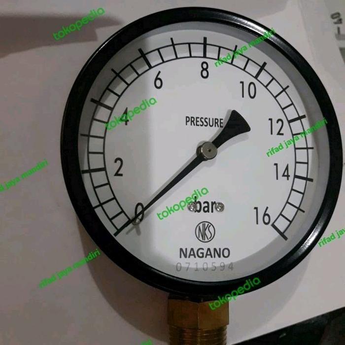 Pressure Gauge Nagano 16 Bar Size 4 Inch