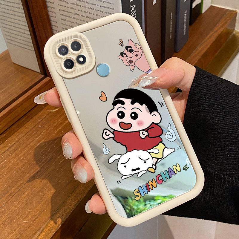 Casing Hp Untuk OPPO A15 A15s A35 Case Anak laki-laki lucu kartun Kasing Cermin Cesing kreatif Silik