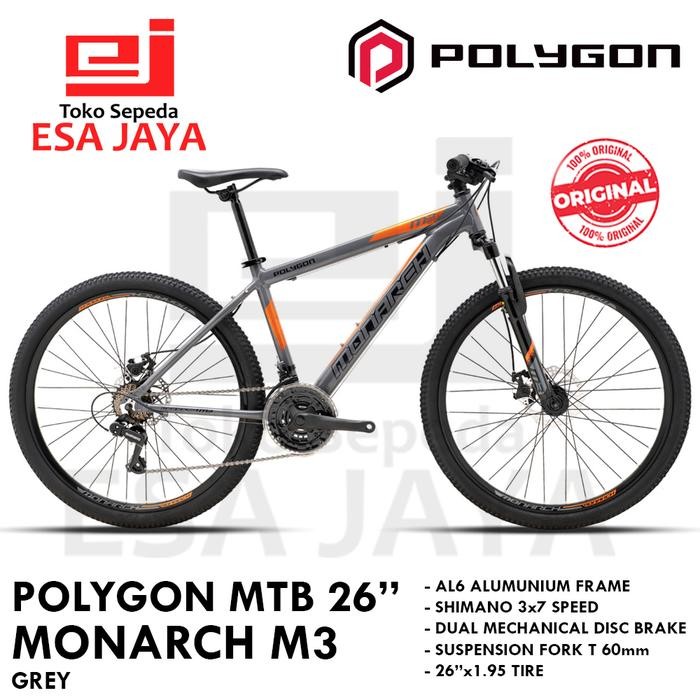 ASLI Polygon MTB Monarch M3 26 Sepeda Gunung 7sp Shimano Alloy Frame BNIB READY STOCK