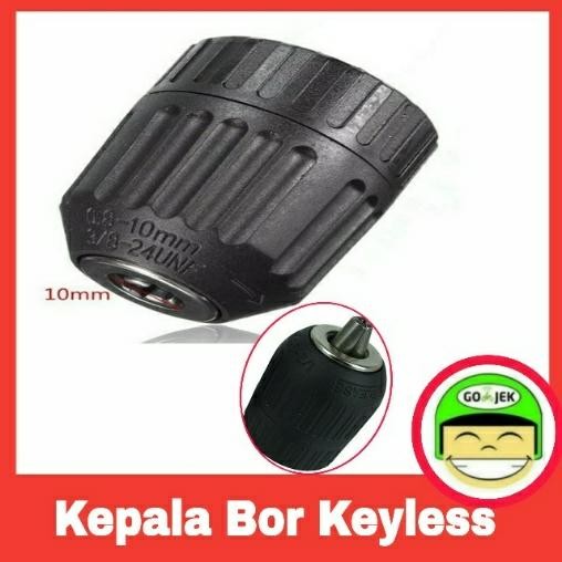 Boosch Ryu - Kepala Bor Keyless 10Mm Drill Chuck Shank 6Mm