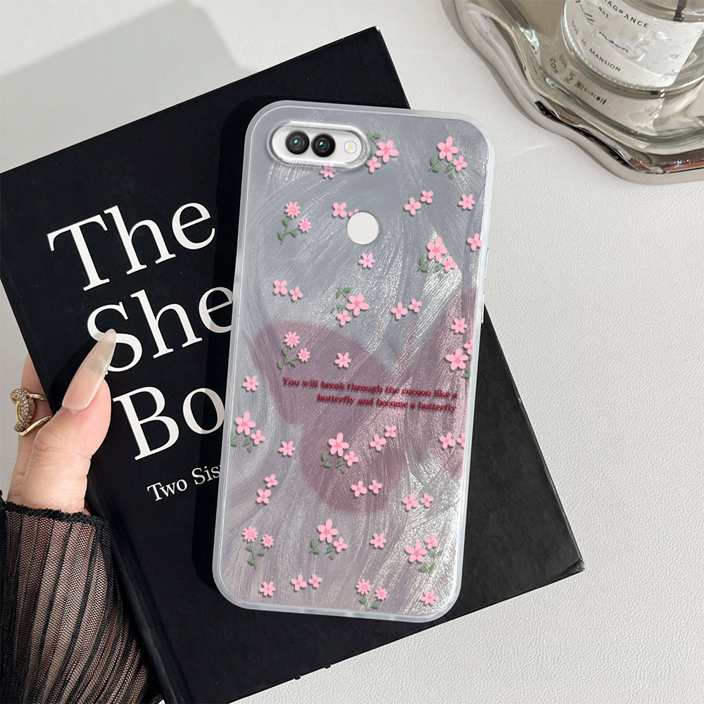 Casing Hp Untuk Realme 2 U1 Pro Hardcase Ponsel Cassing Pink Flower 2012 YSK Kesing Hard Cesing Phon