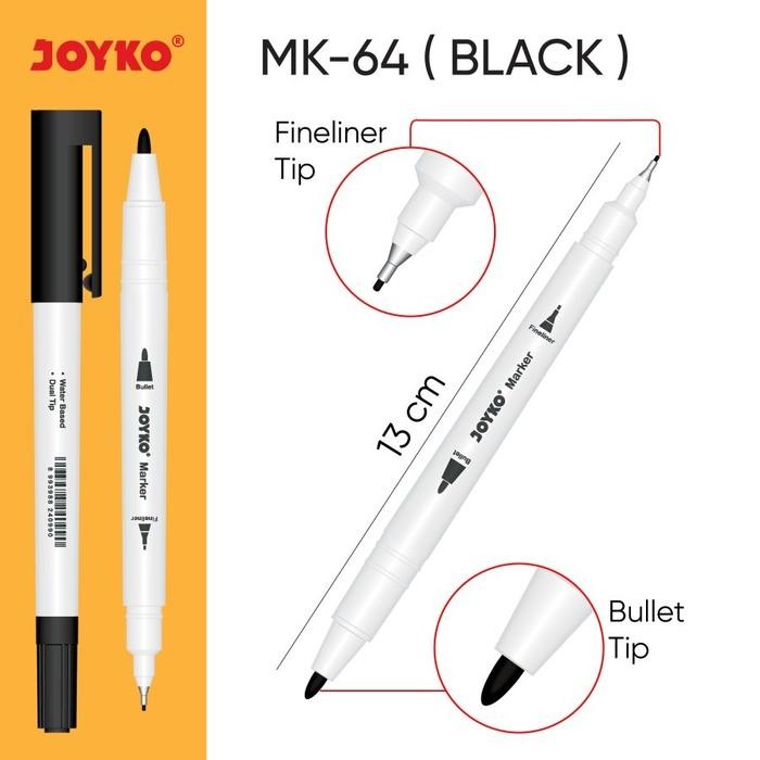 

Color Marker Penanda Spidol Berwarna Joyko MK-64 Dual Tip