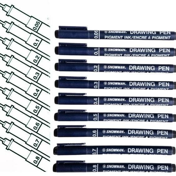 

Drawing pen snowman 700.