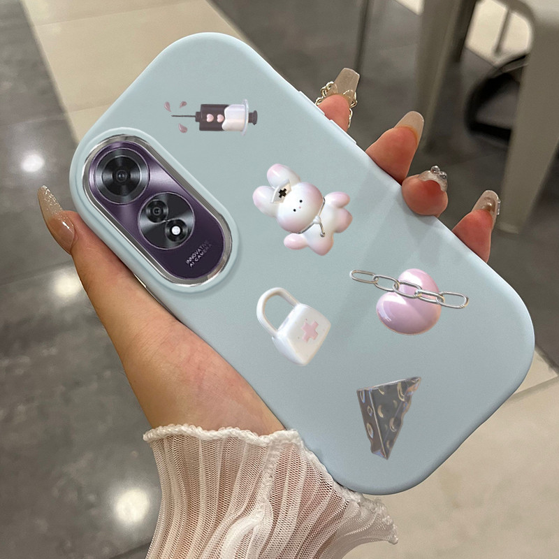 Casing Hp Untuk OPPO A60 Case Casing ponsel Cesing pelindung Silikon HP Kesing Dunia beruang kecil S