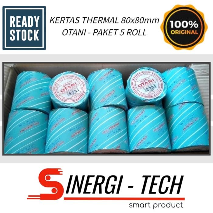 

KERTAS THERMAL 80 x 80MM KERTAS STRUK KASIR OTANI PAKET 5 ROLL