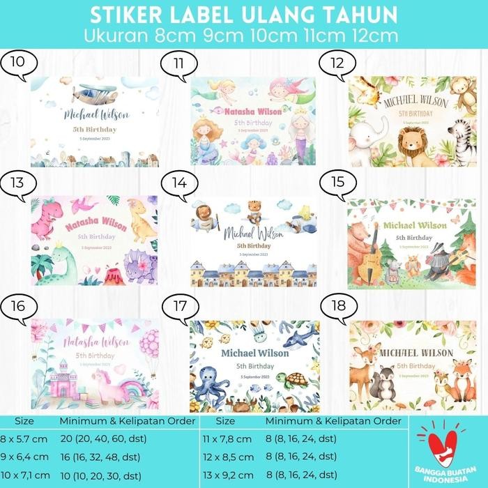 

Stiker Ulang Tahun Anak Sticker Birthday Label Hampers Persegi