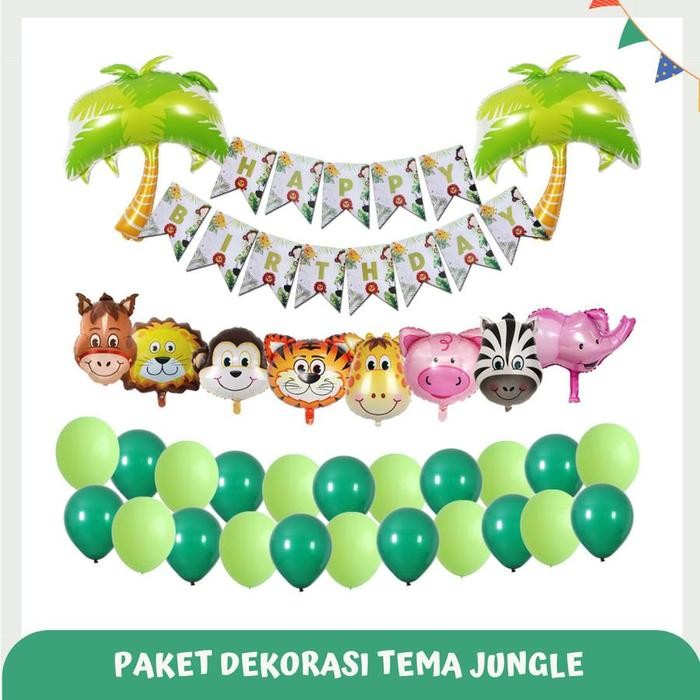 

Terlaris Paket Dekorasi Ulang Tahun Anak Tema Jungle Balon Hijau SALE