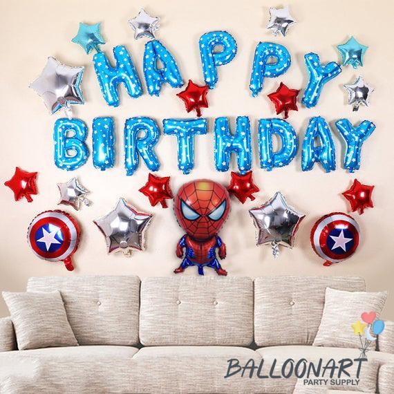 

Terlaris Spiderman Birthday Set/Balon Karakter/balon ulang tahun SALE