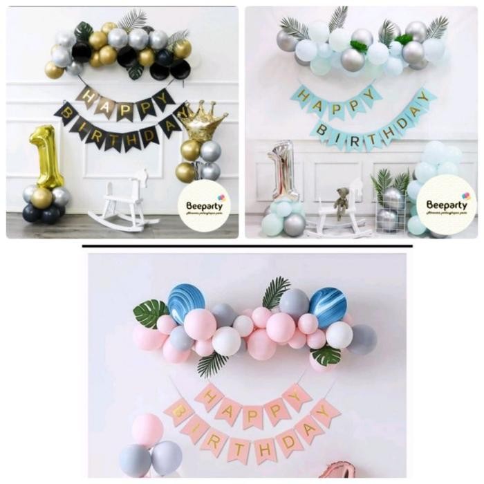 

Terlaris Paket Balon HBD LENGKAP/Paket dekorasi Balon Hbd Siap pakai SALE