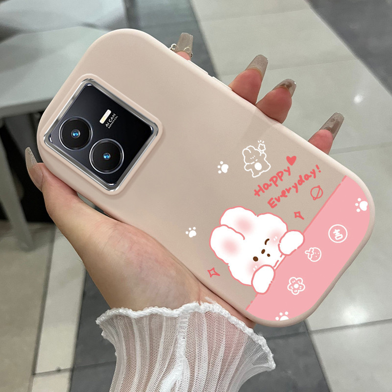 Casing Hp Untuk VIVO Y22 Y22s Case Casing pelindung Silikon HP Kesing Lucky Bear Softcase Kasing Ces