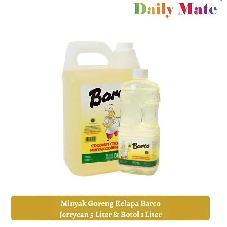 

Paket Minyak Goreng Kelapa Barco Jerrycan 5 liter & Botol 1 liter