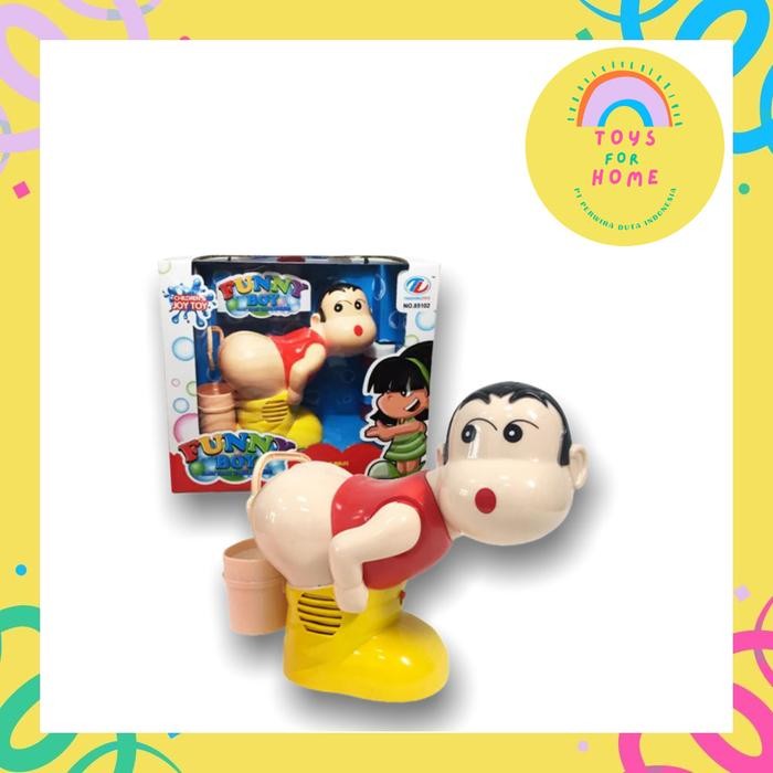 Rrady  Mainan Balon Sabun Otomatis Bubble Gun Sinchan Funny Boy TOYSFORHOME