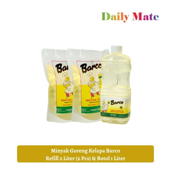 

NEW!!! Paket Hemat Minyak Kelapa Barco Botol 1 liter + Refill 2 liter (2pcs)