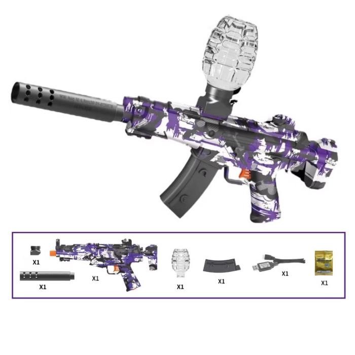 Rrady  Mainan Anak Electric Water Bubble Gun Toy Pistol Air Gelembung Mainan MP5 Bath Toy