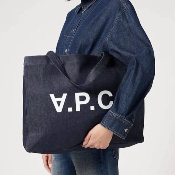 APC Tote Bag Blue Denim - East West