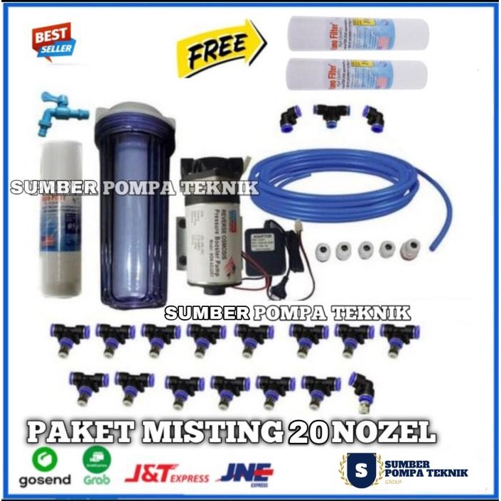 Mesin Embun Kabut Walet 20 Titik Nozzle Spayer Misting Kabut Walet
