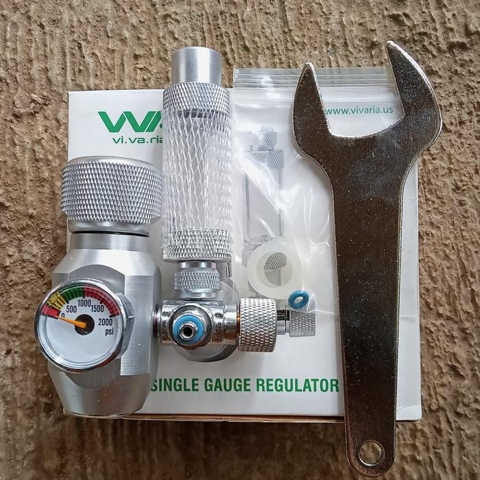 VIVARIA SINGLE GAUGE REGULATOR CO2 + BUBBLE COUNTER AQUASCAPE