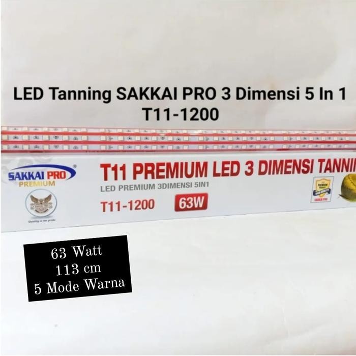 LED TANNING AQUARIUM 3 DIMENSI, 5 MODE WARNA SAKKAI PRO T11-1200