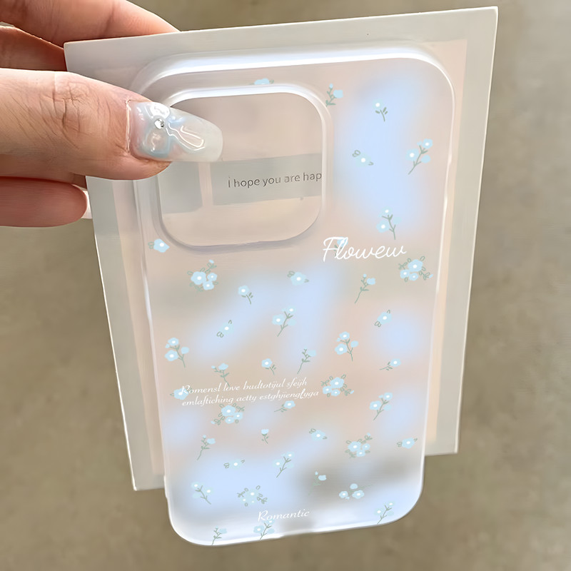 Biru Mimpi Bunga Case Infinix 10 Plus  60Pro Plus hot 60i Note 50 Pro Smart 9  I 20I 40 Prohot 10 11