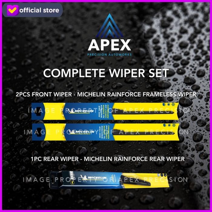 BUNDLING WIPER MICHELIN RAINFORCE FRAMELESS & RAINFORCE REAR - JAZZ GK5