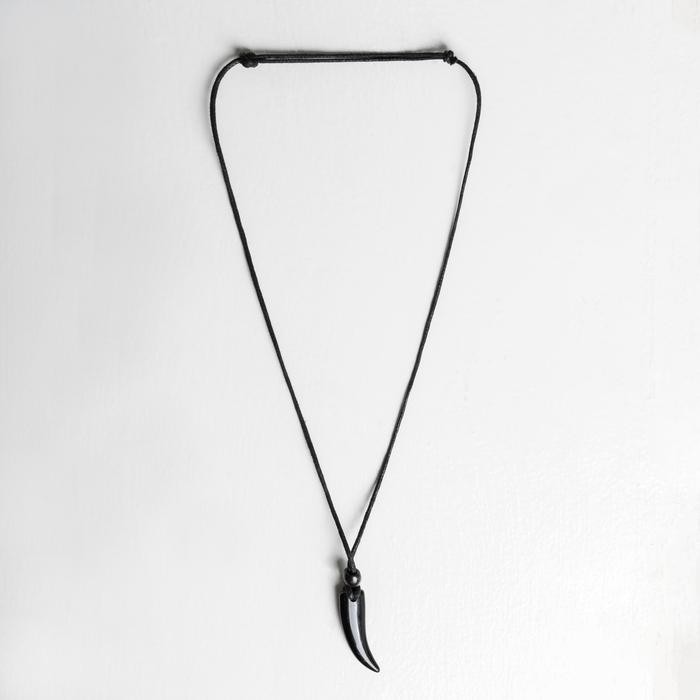 Otsky Kalung Pria Tali Black Fanc Necklace *