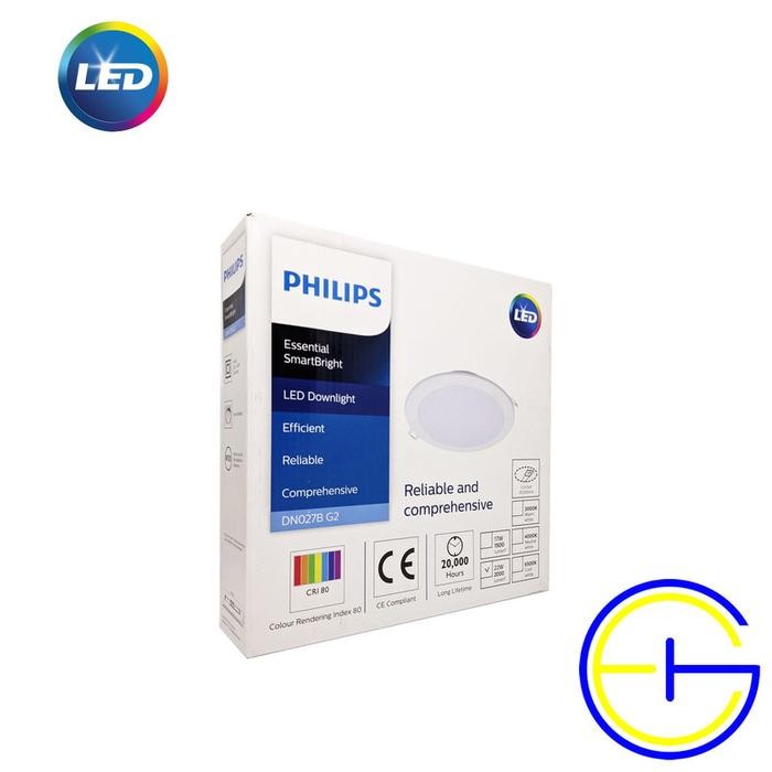 Lampu Philips Downlight LED Plafon DN027B G2 LED20 22W 220-240V D200