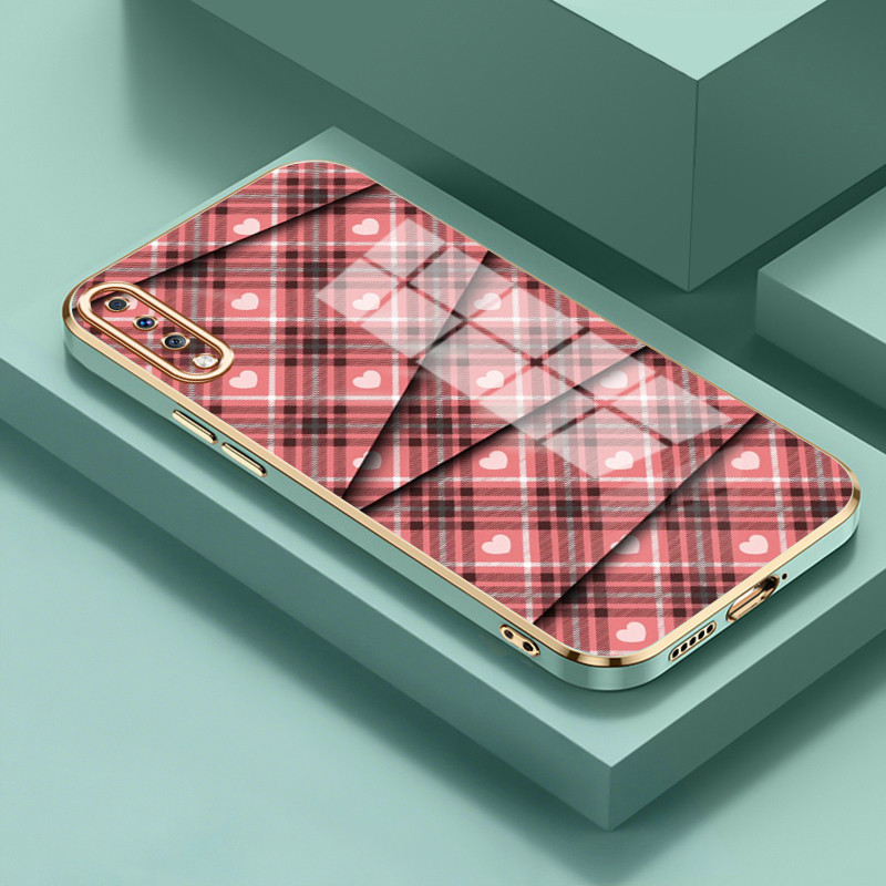 Casing Untuk Samsung Galaxy A70 Case Hp Silikon Softcase Kasing Kesing Cesing Casing Motif kotak-kot