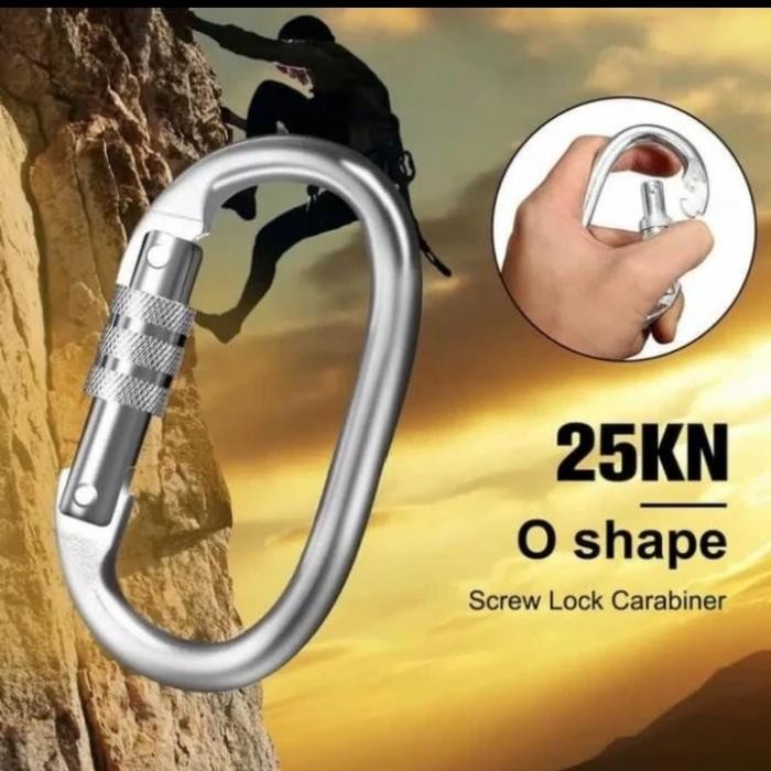 CARABINER 25 KN / SCREW LOCK CARABINER ORIGINAL MURAH BERKUALITAS