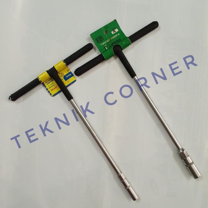 Ready LIPPRO kunci sock T gagang karet 9 / 10 / 11 / 12 / 13 / 14 / 17 / 19