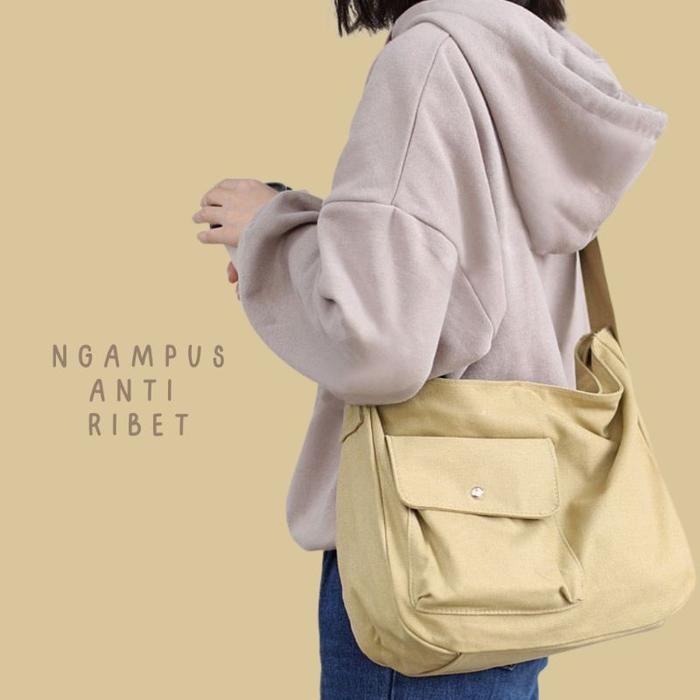 

ZO686 Tas Selempang Canvas Premium Unisex Pria dan Wanita TERBATAS