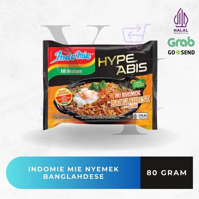 

[Satuan] Indomie Hype Abis Mie Nyemek Ala Banglahdese Rasa Kari 80 Gram