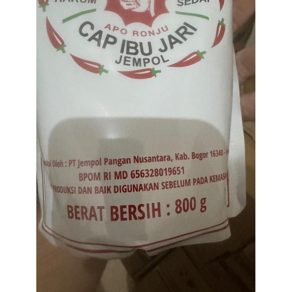 

[Refill] Sambal Asli Cap Ibu Jari / Jempol 800 Gram