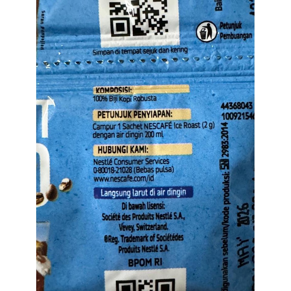 

[Renceng] Nescafe Ice Roast Instant Americano Sachet 10 X 2 Gram