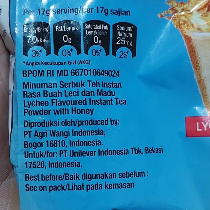 

Lipton Iced Tea Mix Lemon / Lychee / Peach Instant Powder 510 Gram
