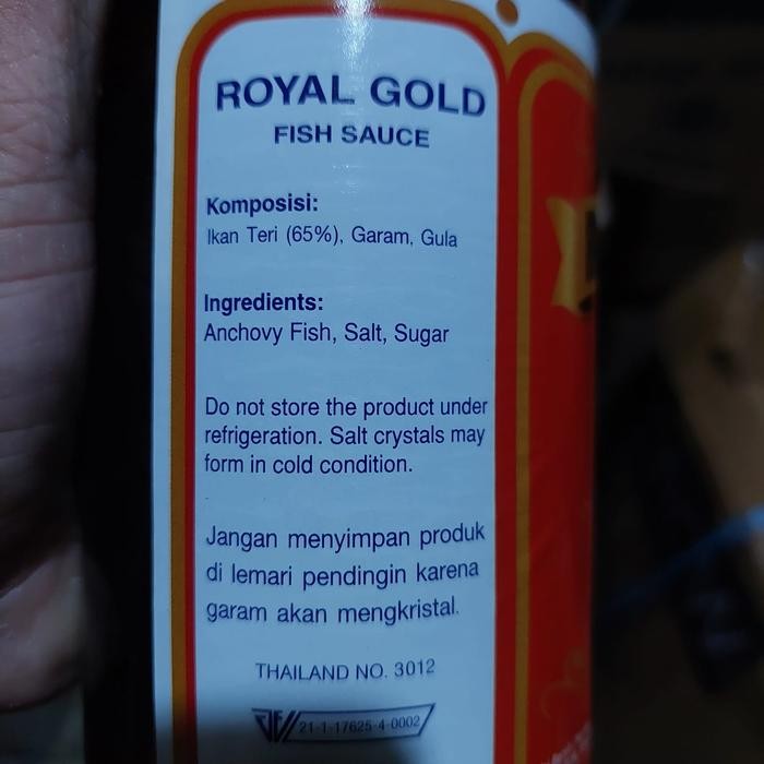 

Kecap Ikan Royal Gold Fish Sauce Botol 725 Ml