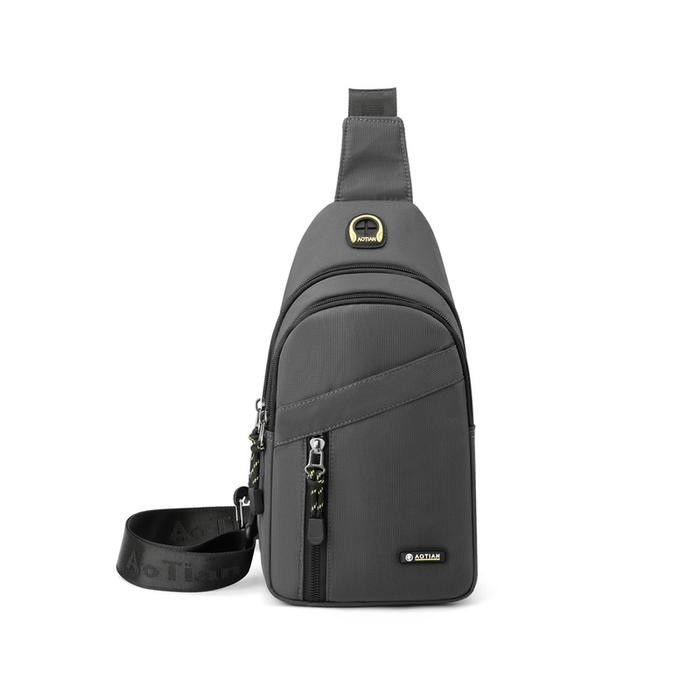 

TI880 Tas Slingbag Selempang Shoulder Bag Tas Bahu Crossbody Hitam Abu Black Grey Clean Modern Cool