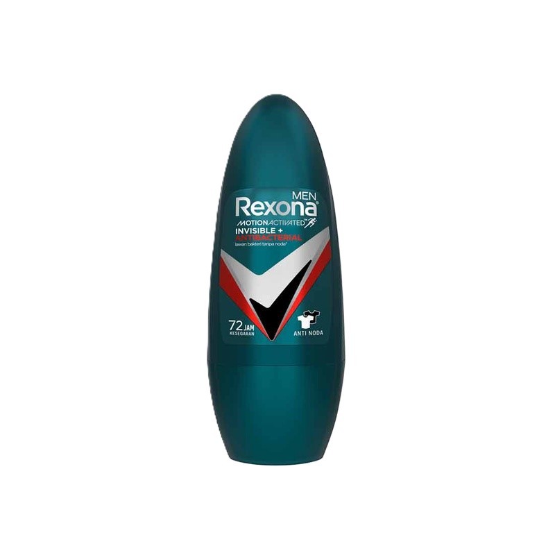 Deodoran Rexona Men Roll On Invisible Anti Bacterial 45ML