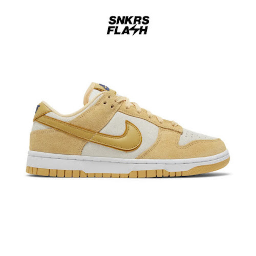 NIKE DUNK LOW LX CELESTIAL GOLD SUEDE Sepatu Sneakers Wanita - DV7411200 - Size 40.5