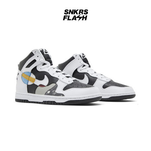 NIKE DUNK HIGH LX BLACK WHITE Sepatu Sneakers Wanita - DZ7327001 - Size 38.5