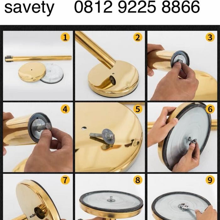 

Promo Tapak Tiang Antrian Tiang Pembatas Antrian Tali 1.8Mtr Biru Mera