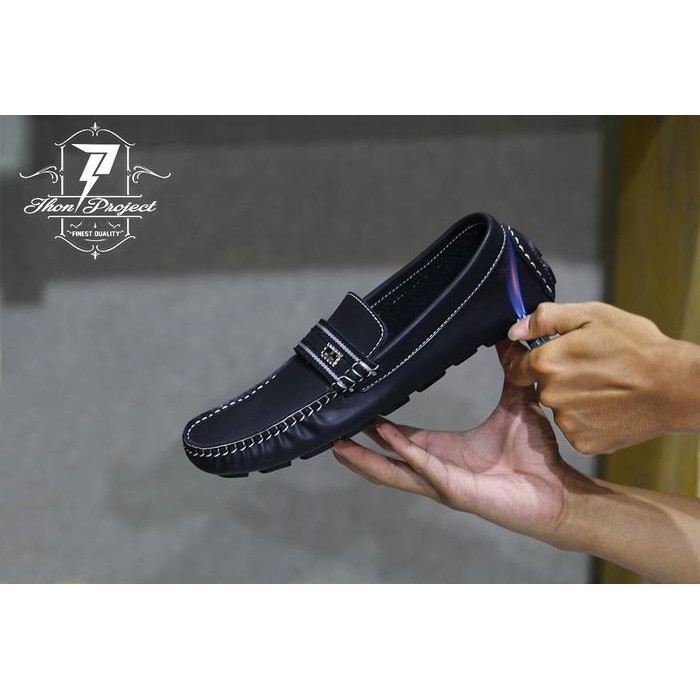 sepatu kulit asli anti api casual mocasin pria berkualitas