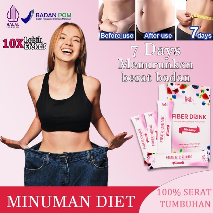 

Fiber drink diet Minuman penurun berat badan Teh pelangsing badan 75g Pembakar lemak perut buncit
