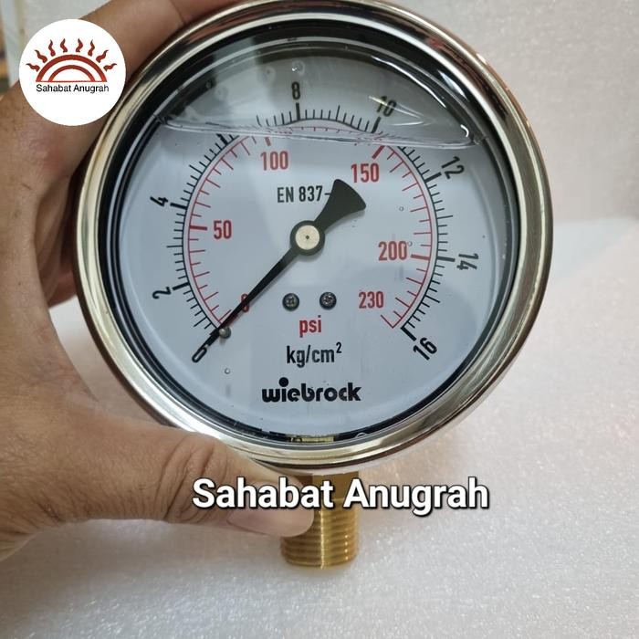 16 Bar Pressure Gauge 4 Inch Wiebrock