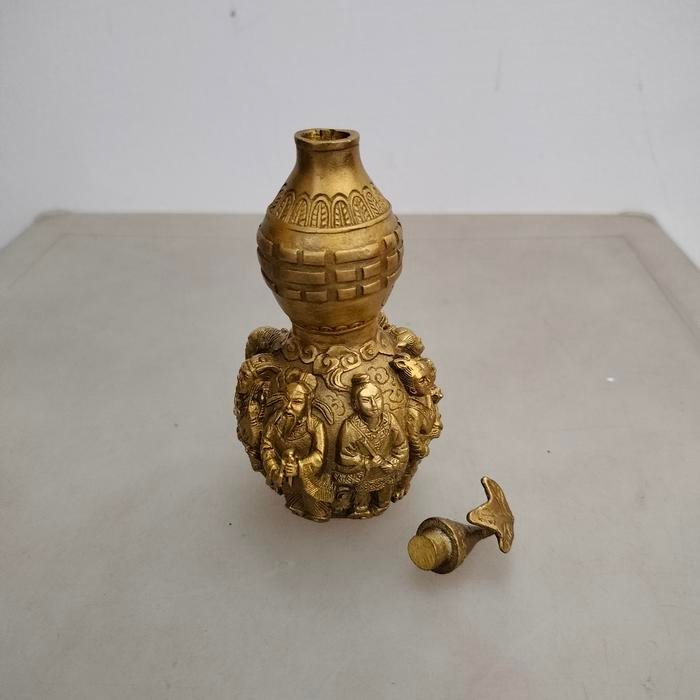 

SALE !!! HIASAN LABU HOLO HU LU 8 DEWA BA XIAN KUNINGAN FENGSHUI PA SIEN READYY