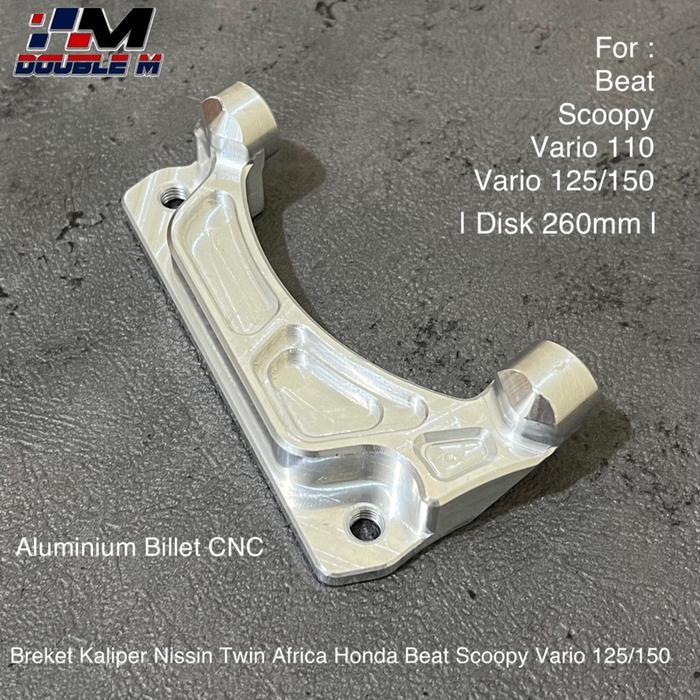 Breket Kaliper Nissin Twin Africa Honda Beat Scoopy Vario Disk 260Mm