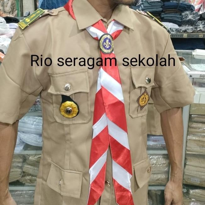 1 stel SERAGAM PRAMUKA PEMBINA LAKI LAKI / PRAMUKA PDU PRMBINA /SERAGAM PRAMUKA GURU /SERAGAM