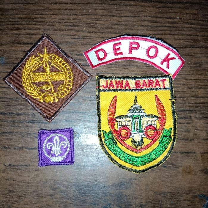 Paket Bet / Badge Pramuka / Logo Jawa Barat / Depok/Bet Pramuka Bordir *