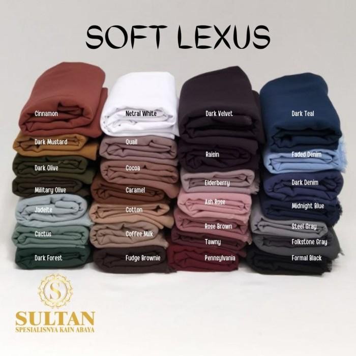 (Allthebest) Kain Sultan Bahan Abaya Soft Lexina Soft Lexus Untuk Bikin Gamis